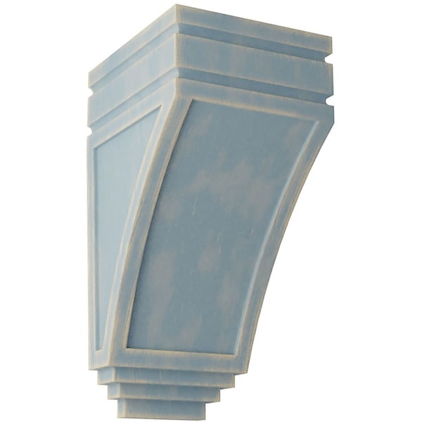Ekena Millwork 5"W x 6"D x 10 1/2"H Medium San Juan Wood Vintage Decor Corbel, Driftwood Blue CORWD05X06X10SJBU - main